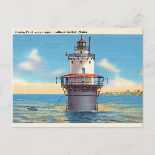 Spring Point Ledge Light, Portland Harbour, Maine Briefkaart (Voorkant)