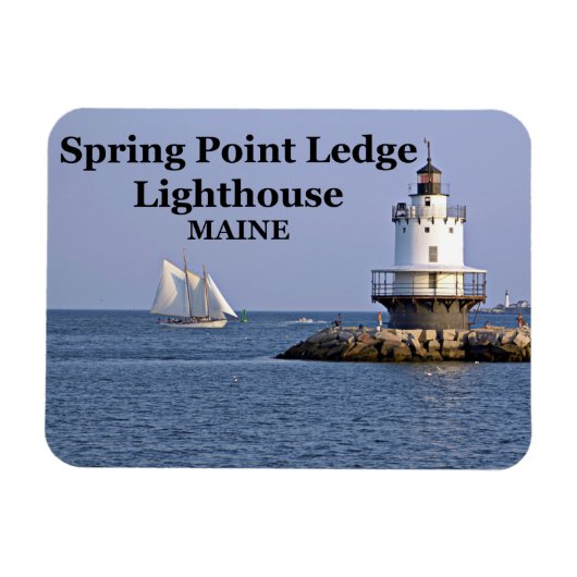 Spring Point Ledge Lighthouse, fotomagneet Magneet (Horizontaal)