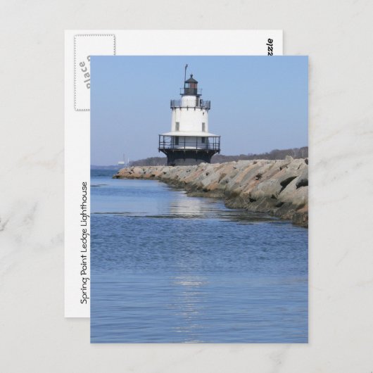 Spring Point Ledge Lighthouse-New England Briefkaart (Voorkant / Achterkant)