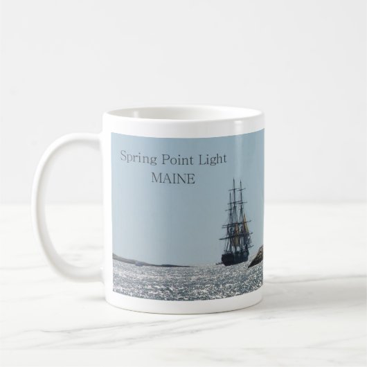 Spring Point Licht Lang Schip Zeilen Door..... Koffiemok (Links)