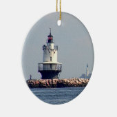 Spring Point Light en Portland Head Light Keramisch Ornament (Rechts)