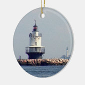 Spring Point Light en Portland Head Light Keramisch Ornament (Links)
