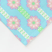 Spring Polka Dot Flower Ribbons Personalized Fleece Deken (Hoek)