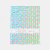 Spring Polka Dot Flower Ribbons Personalized Fleece Deken (Voorkant)