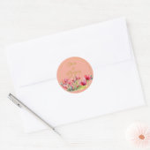 Spring Poppies Gold Wedding Sticker (Envelop)