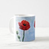 Spring Poppy Flower Classic Mok (Voorkant links)