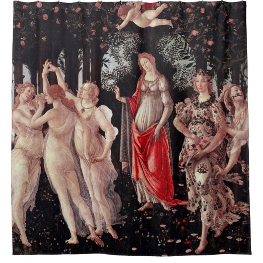 Spring Primavera Sandro Botticelli Renaissance Douchegordijn (Voorkant)