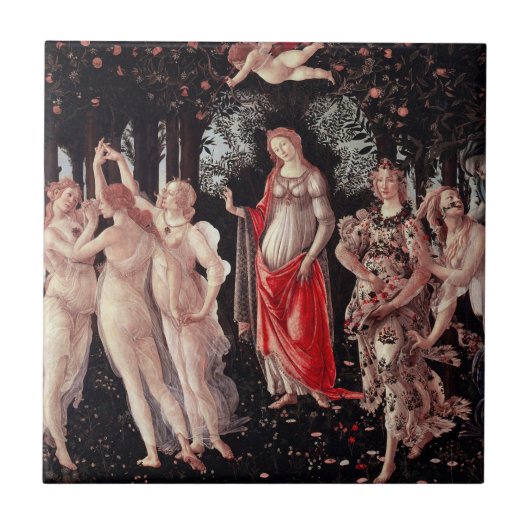 Spring Primavera Sandro Botticelli Renaissance Tegeltje (Voorkant)