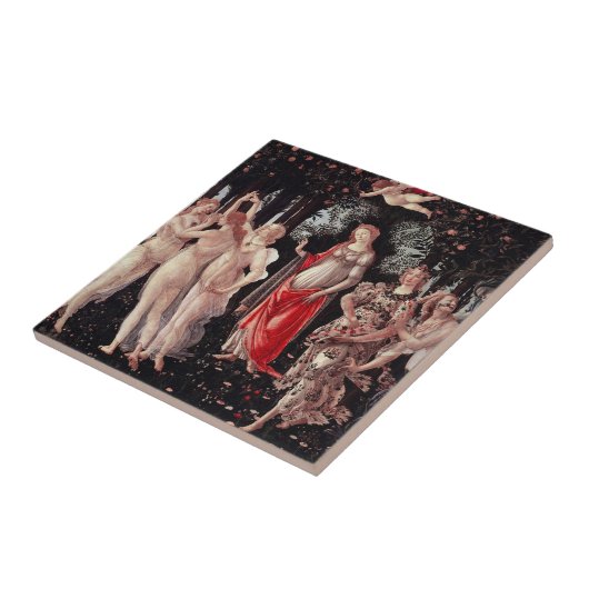 Spring Primavera Sandro Botticelli Renaissance Tegeltje (Zijkant)