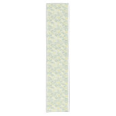 Spring Primrose & Sage Watercolor Table Runner Korte Tafelloper (Voorkant)