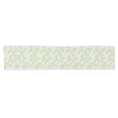 Spring Primrose & Sage Watercolor Table Runner Korte Tafelloper (Horizontaal)