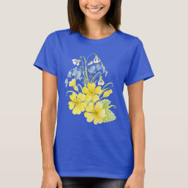 Spring primrose sneeuwklokje bluebell art T-shirt