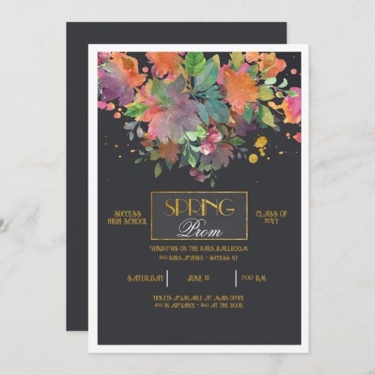 Spring Prom Uitnodiging (Voorkant / Achterkant)