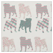 Spring Pugs - Silhouette Stof (Swatch)