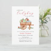 Spring Pumpkin Little Labybug Baby shower Kaart (Staand voorkant)