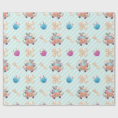 Spring Puppy Love Patroon Cadeaupapier (Vlak)