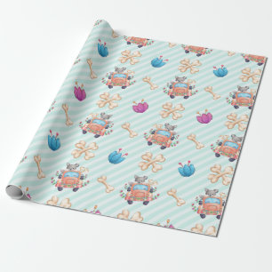 Spring Puppy Love Patroon Cadeaupapier