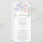 Spring Purple And Pink Wildflowers Wedding Program (Voorkant)