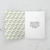 Spring Purple Floral Birthday Kaart (Binnen)