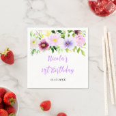 Spring Purple Floral Birthday Servet (Insitu)