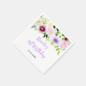 Spring Purple Floral Birthday Servet (Hoek)