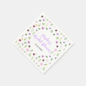 Spring Purple Floral Bridal Shower Servet (Hoek)