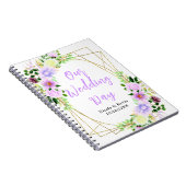 Spring Purple Floral Wedding Planner Notitieboek (Rechterzijde)