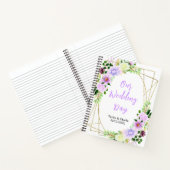 Spring Purple Floral Wedding Planner Notitieboek (Binnen)