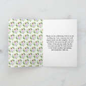 Spring Purple Flowers with Foliage Bedankkaart (Binnen)