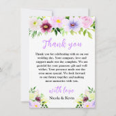 Spring Purple Flowers with Foliage Bedankkaart (Voorkant)