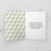 Spring Purple Flowers with Foliage Birthday Bedankkaart (Binnen)