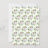 Spring Purple Flowers with Foliage Birthday Bedankkaart (Achterkant)