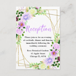 Spring Purple Flowers with Foliage Informatiekaartje