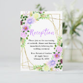 Spring Purple Flowers with Foliage Informatiekaartje (Staand voorkant)