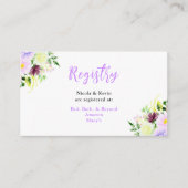 Spring Purple Flowers with Foliage Informatiekaartje (Voorkant)