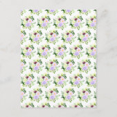 Spring Purple Flowers with Foliage Informatiekaartje (Achterkant)