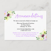 Spring Purple Flowers with Foliage Informatiekaartje (Voorkant)