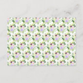 Spring Purple Flowers with Foliage Informatiekaartje (Achterkant)