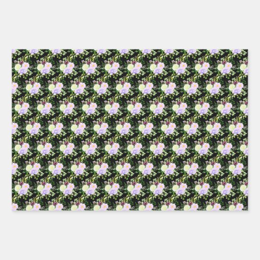 Spring Purple Flowers with Foliage Inpakpapier Vel (Voorkant 3)