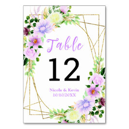 Spring Purple Flowers with Foliage Kaart