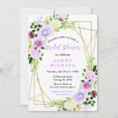 Spring Purple Flowers with Foliage Kaart (Voorkant)