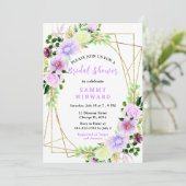 Spring Purple Flowers with Foliage Kaart (Staand voorkant)