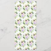 Spring Purple Flowers with Foliage Menu (Achterkant)