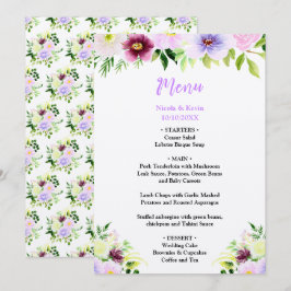 Spring Purple Flowers with Foliage Menu