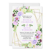 Spring Purple Flowers with Foliage Wedding