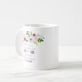 Spring Purple Flowers with Foliage Wedding Koffiemok (Voorkant links)