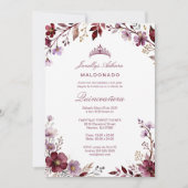 Spring Purple-Toned Botanical Branches Tiara XVs Kaart (Voorkant)