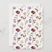 Spring Purple-Toned Botanical Branches Tiara XVs Kaart (Achterkant)