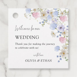 Spring Purple Wildflowers Welcome To Our Wedding Bedankjes Labels