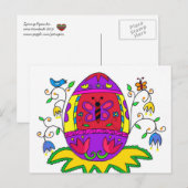 Spring Pysanka Briefkaart (Voorkant / Achterkant)